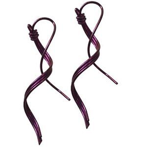 Handmade Niobium Gold Filled Three Strand Fuchsia Spiral Earrings by Mark Steel